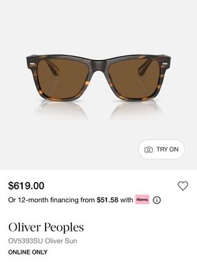 Oliver Peoples Tortoiseshell Sunglasses - Brown Lenses